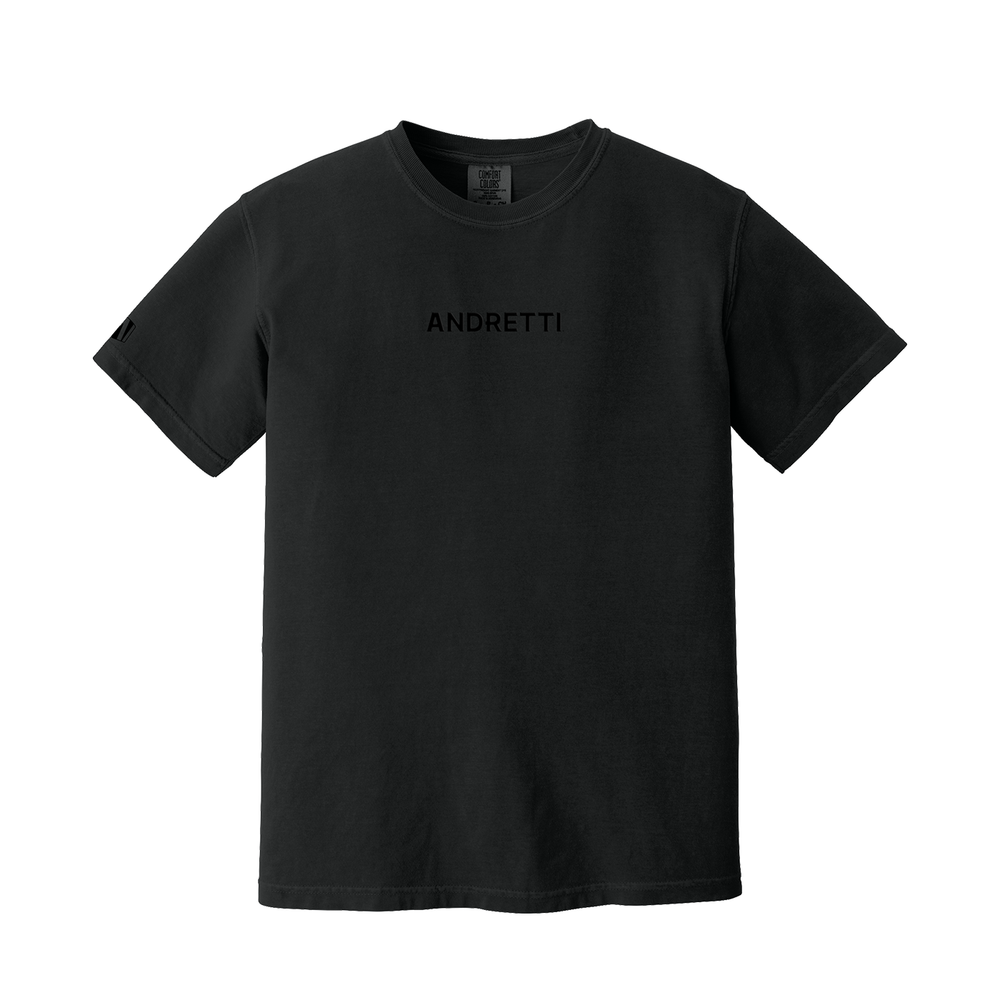 Andretti Classic Cotton Tonal Back Logo Black Tee
