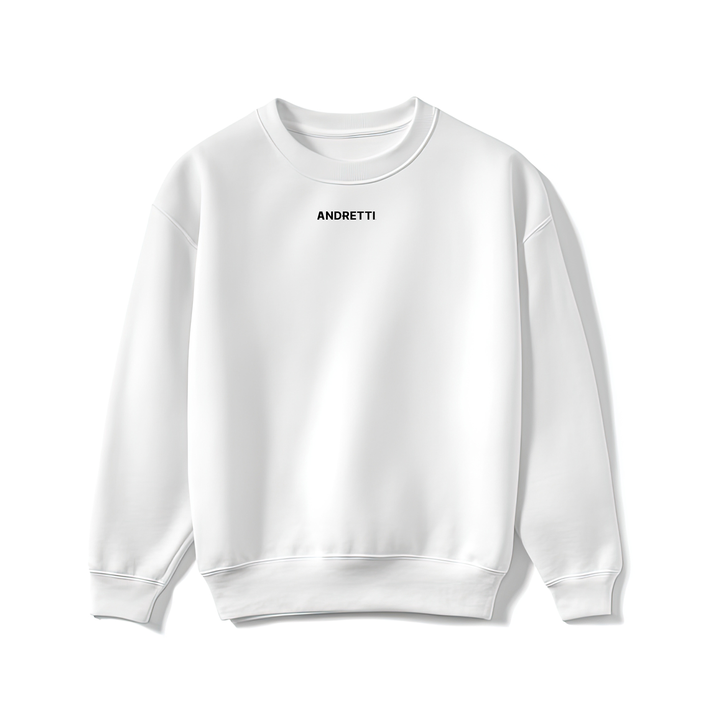 Andretti Classic Cotton White Crewneck